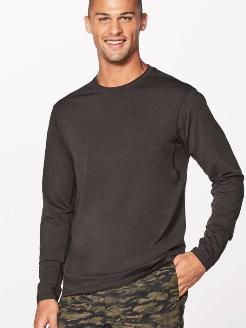 Lululemon Somatic Long Sleeve Athletic Shirt-Black-Men's Size Large-Gym/Training